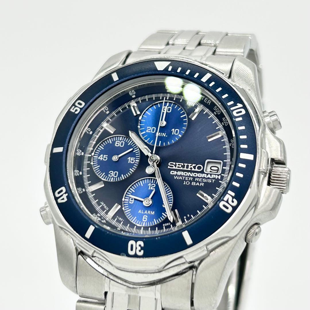 SEIKO セイコー クロノグラフ Y182-6F00 クォーツ 腕時計