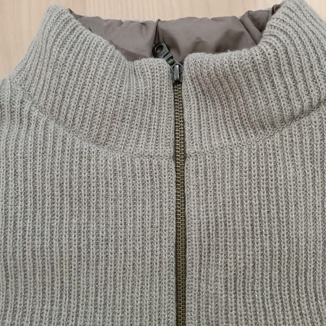 新品　ダーマコレクション　ダウンベスト　カシミヤ混　ニット　L