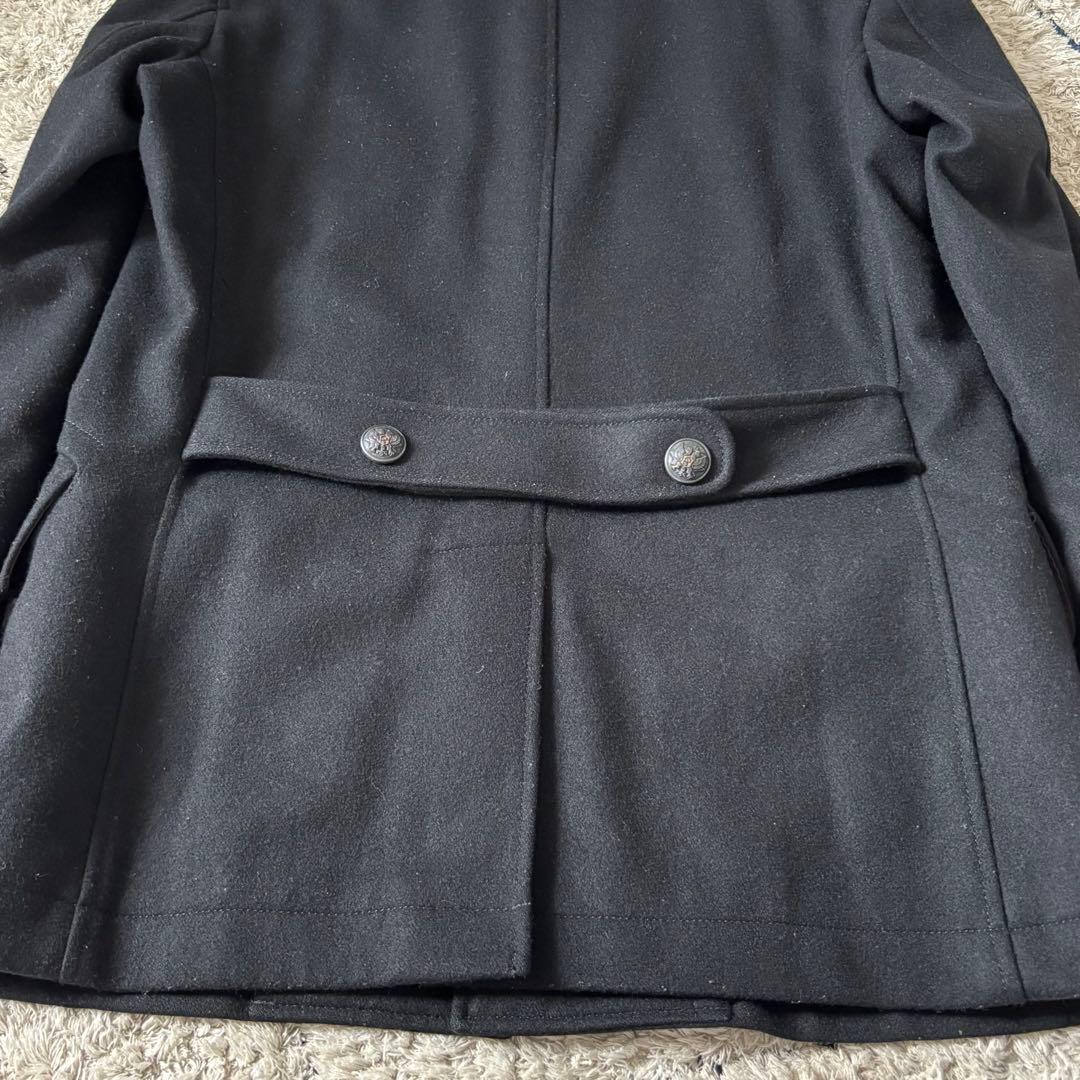 【美品✨】ポールスミス　カシミヤ　ウール　コート　ジャケット　メタル釦　ブラック