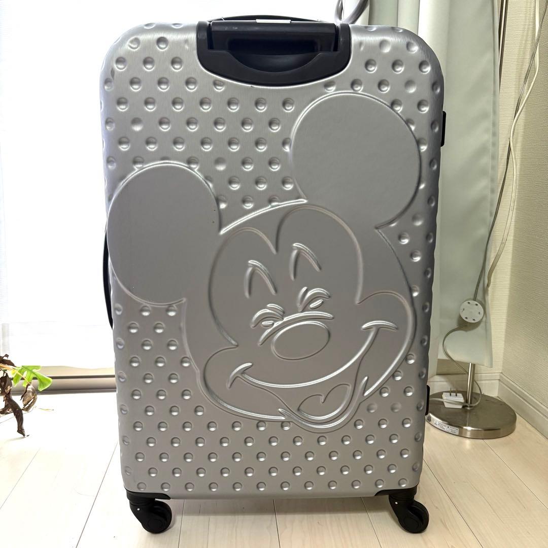【美品】Disney ミッキーマウス スーツケース Lサイズ 4輪 大容量