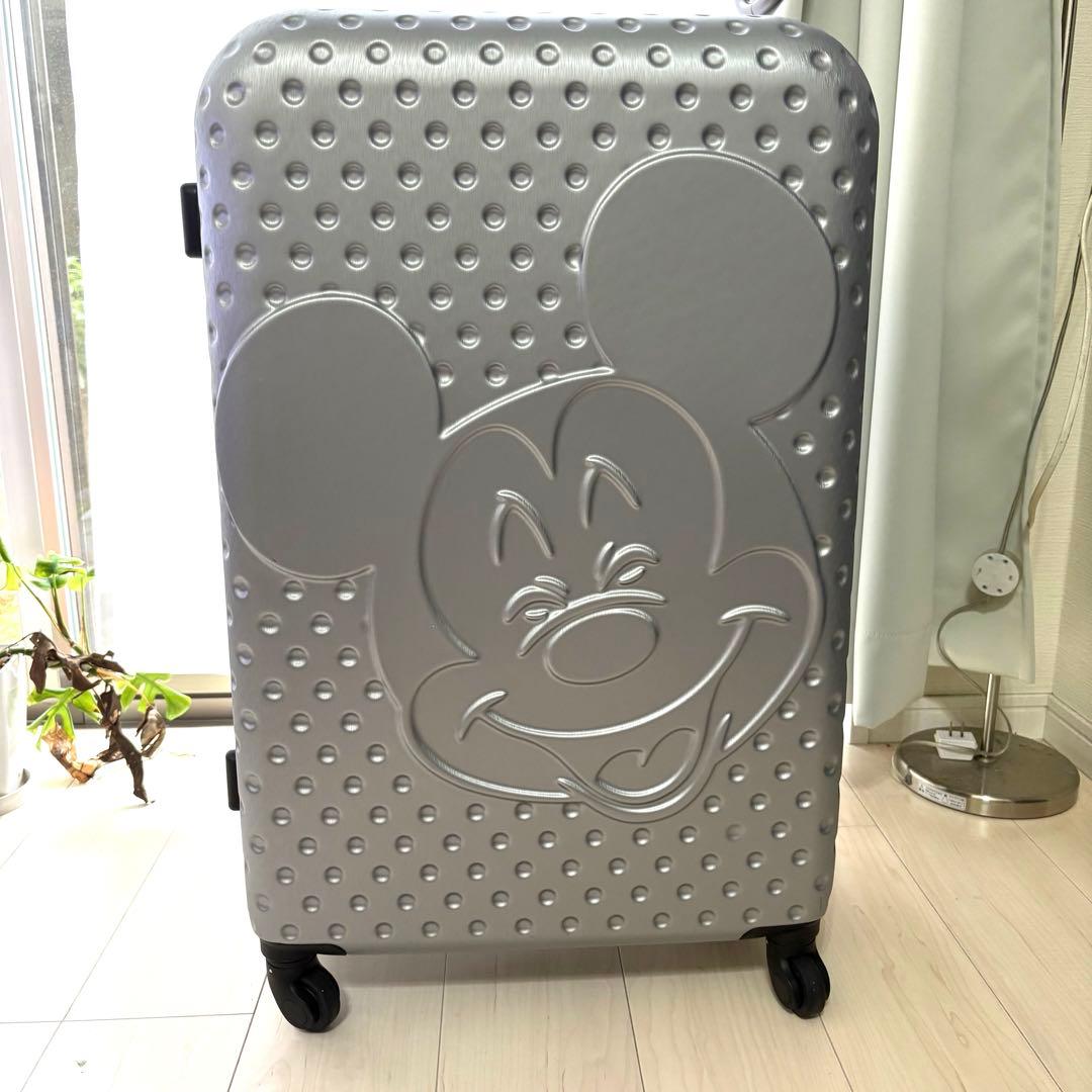 【美品】Disney ミッキーマウス スーツケース Lサイズ 4輪 大容量