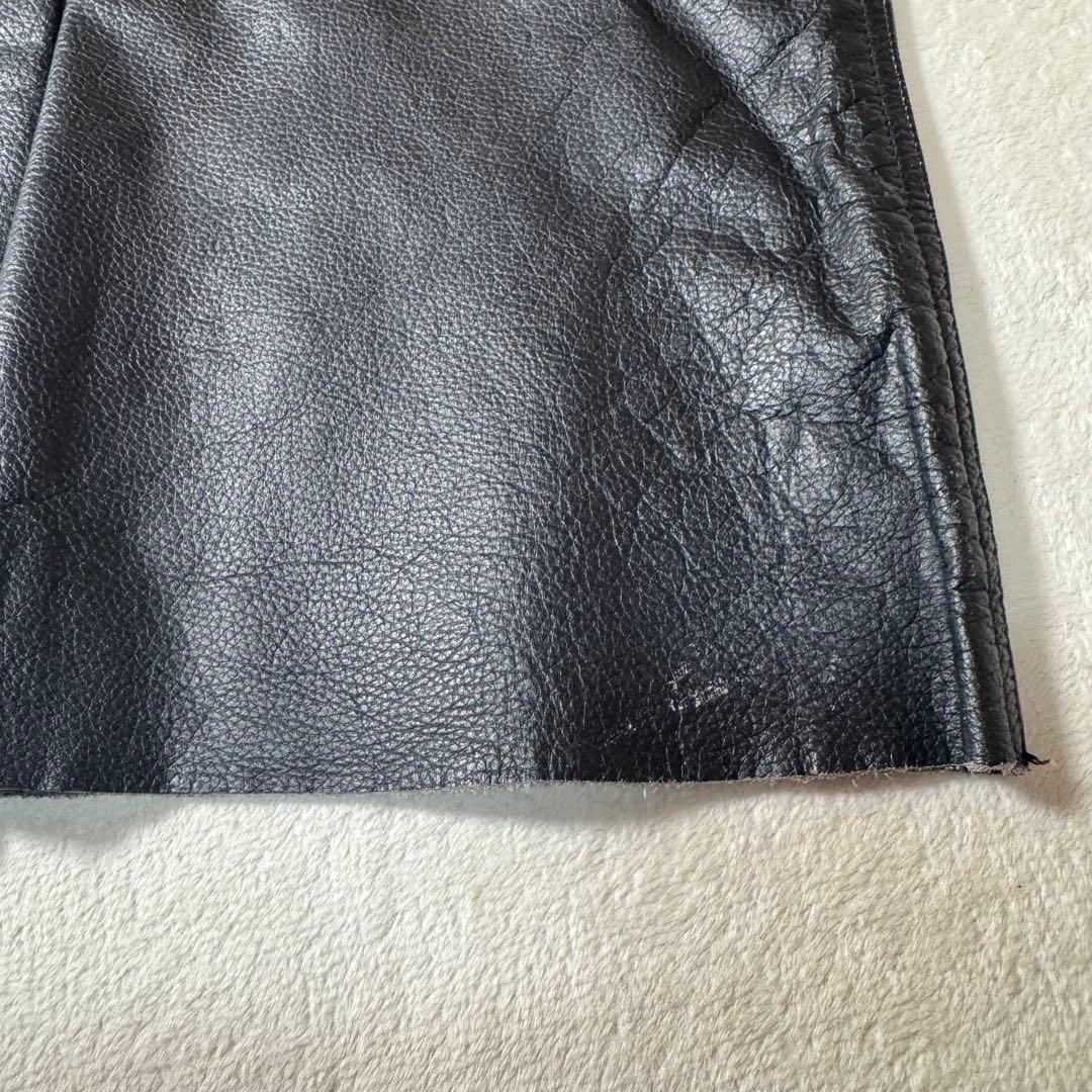 ★美品★ヴィンテージ　レザーフレアパンツ　牛革　ビックサイズ　L L