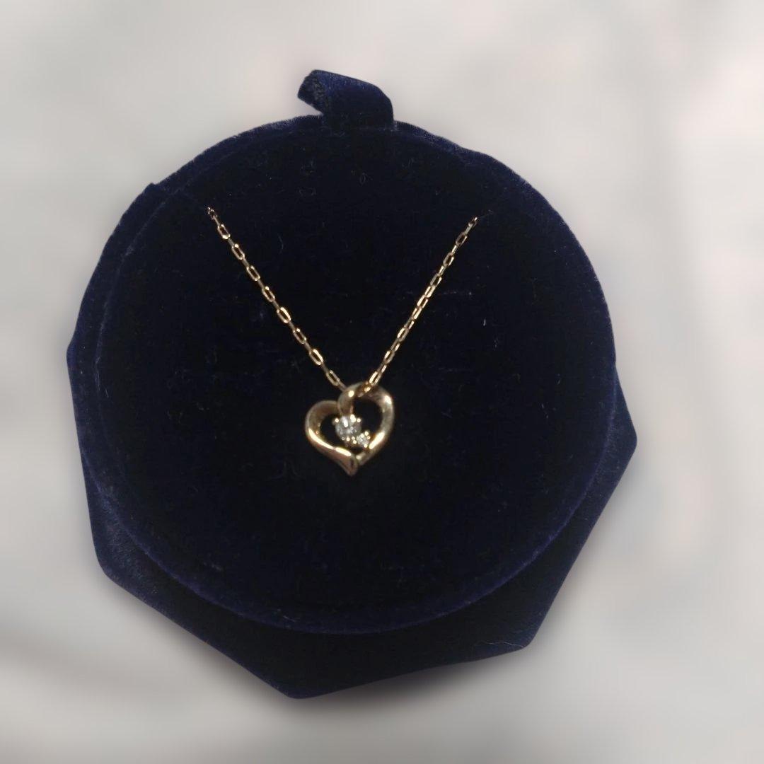 ４℃　オープンハートネックレス　18金