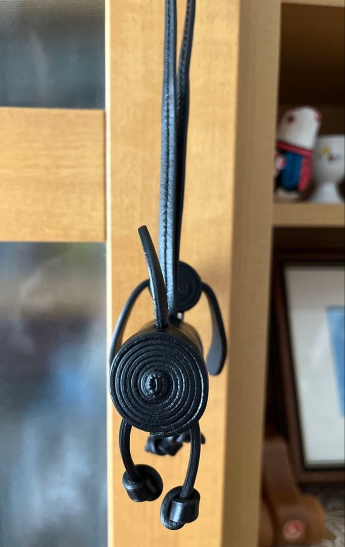 TOD’S トッズ レザー ドッグ チャーム (犬)ストラップ★黒 美品