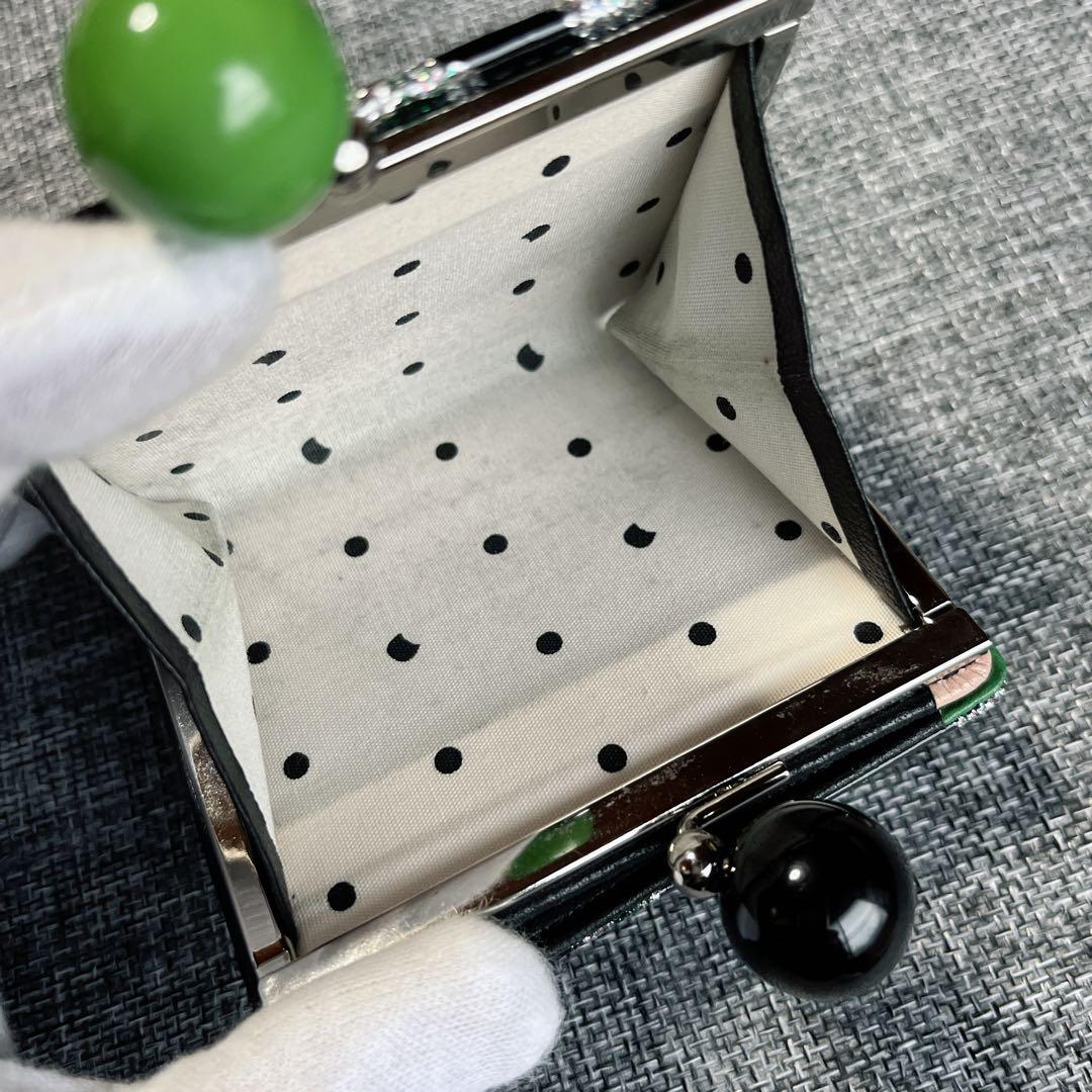 TSUMORI CHISATO ツモリチサト 財布 エナメル 黒 がま口