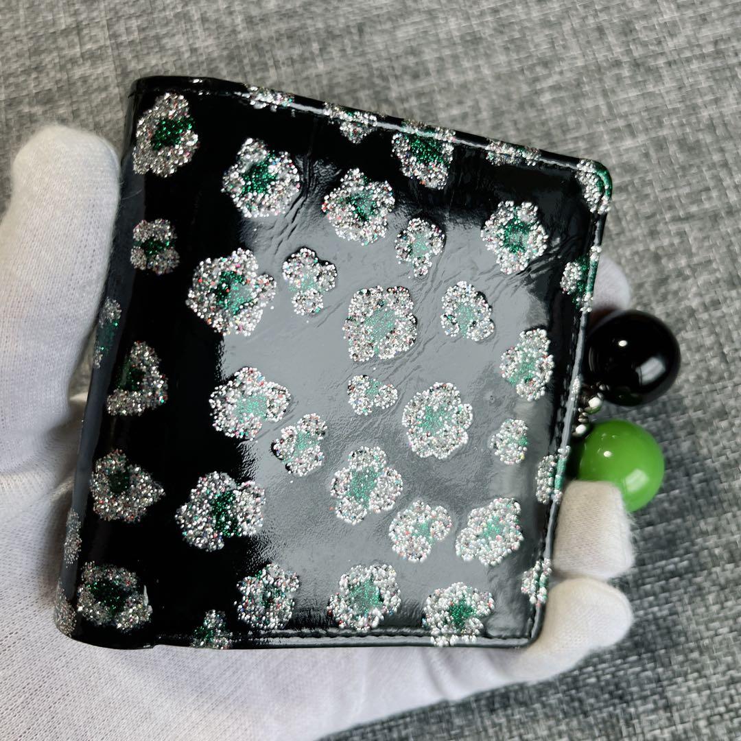 TSUMORI CHISATO ツモリチサト 財布 エナメル 黒 がま口