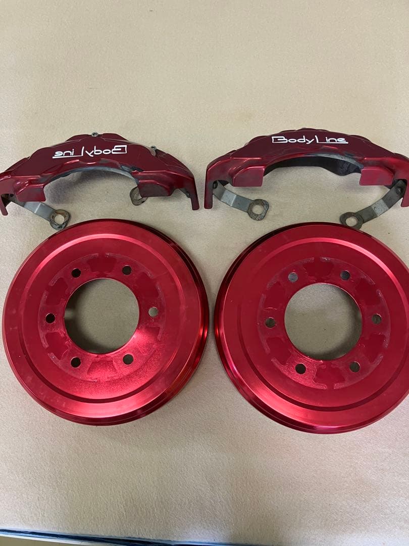 used Body Line キャリパーカバー＆ドラムカバーセット　レッド