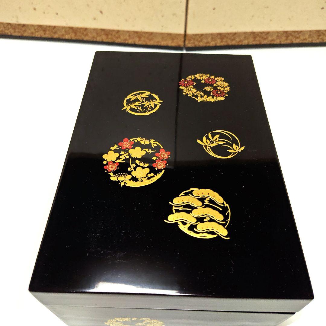 新春セール!　茶道具　真塗花丸紋蒔絵茶箱