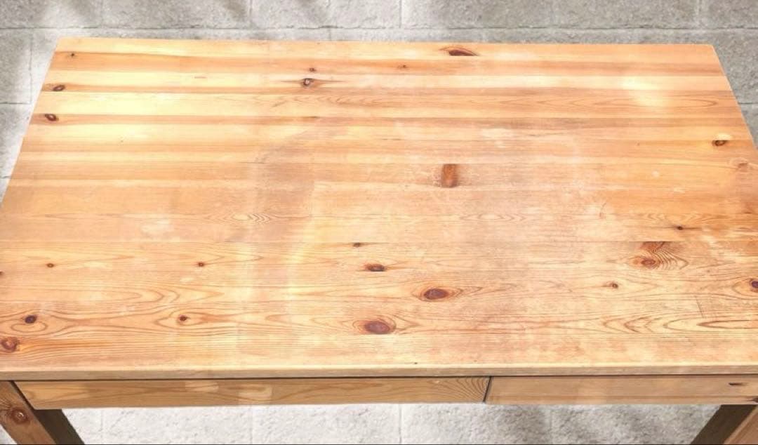 無印良品　パイン材デスク　学習机　天然木