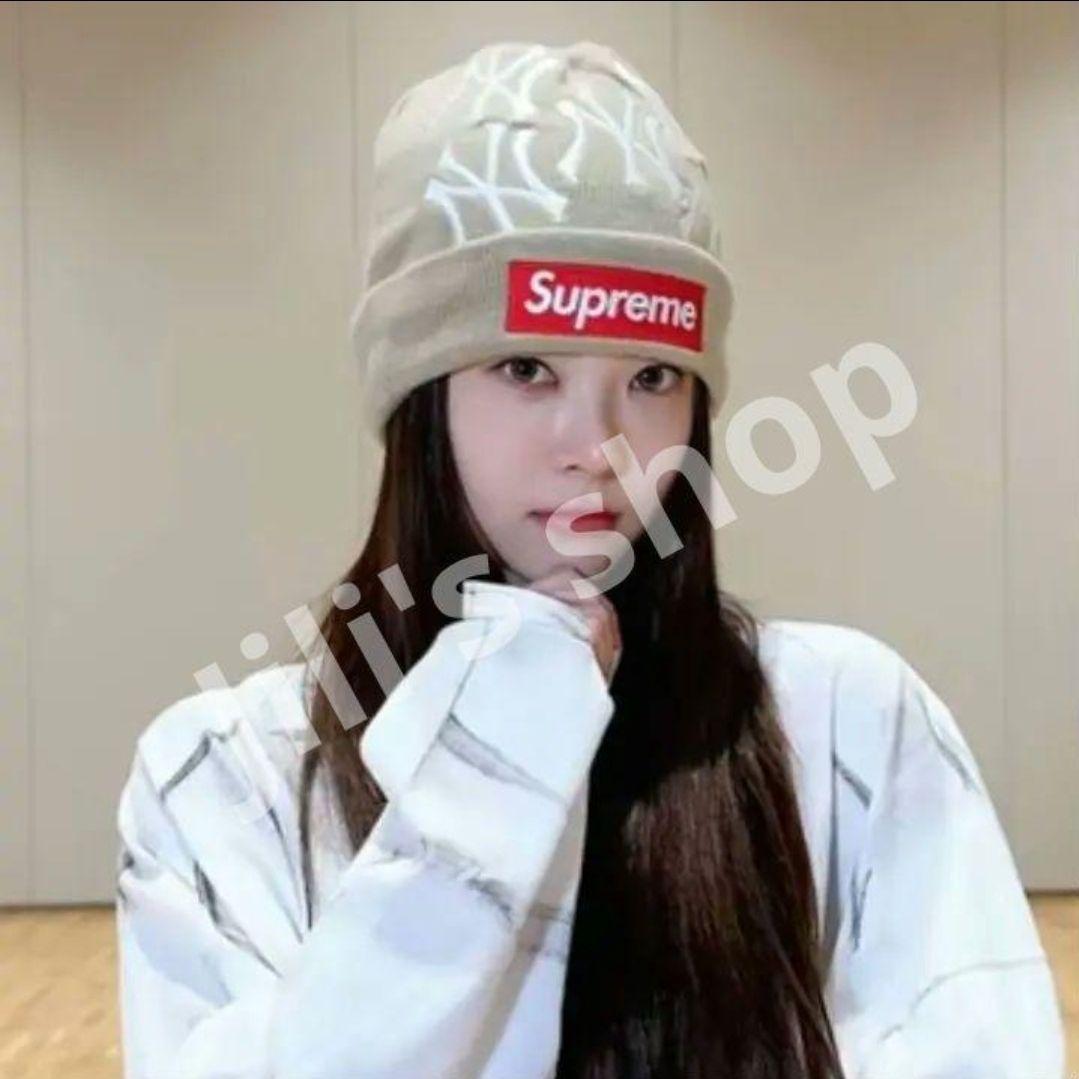 ルセラフィム着用 Supreme Yankees Box Logo Beanie