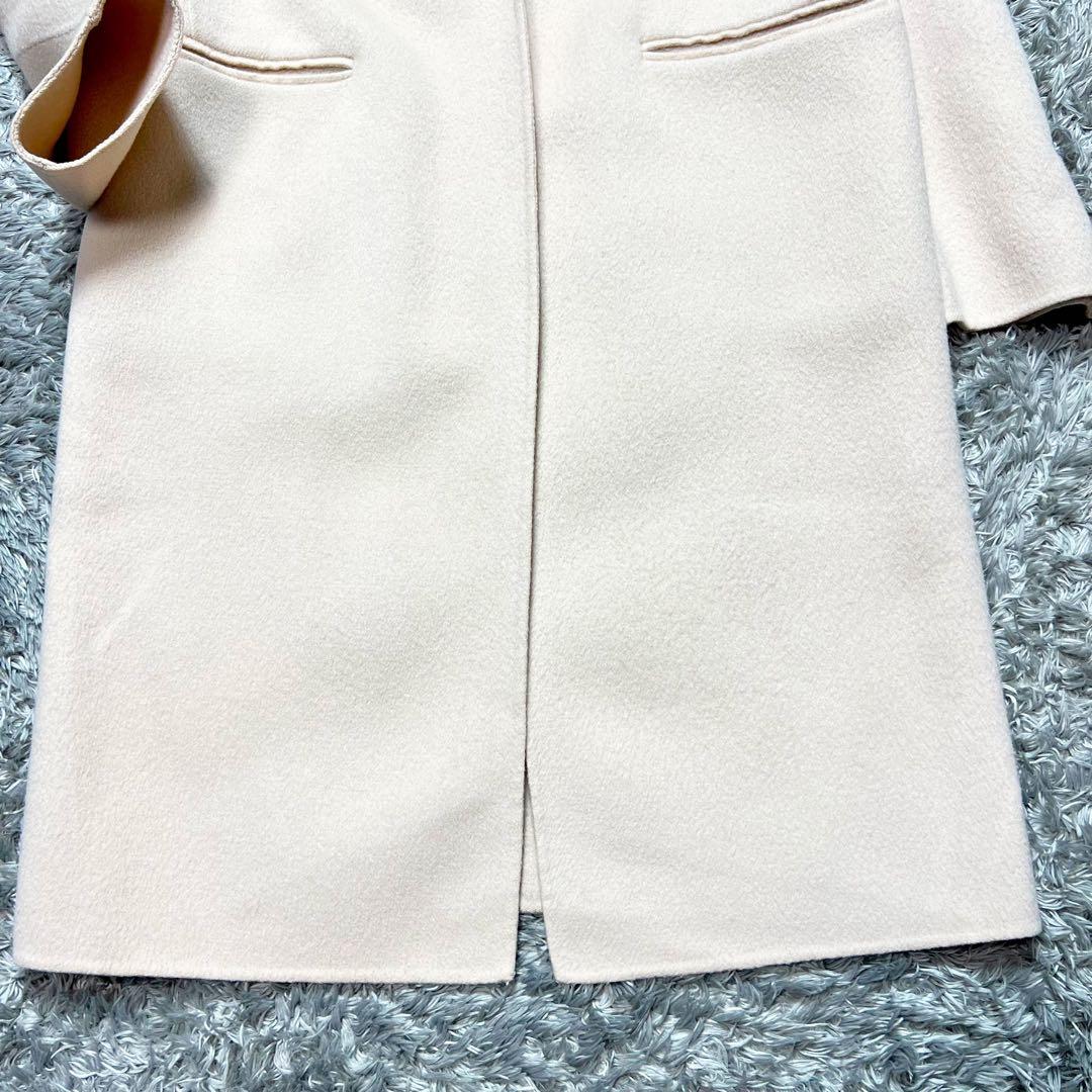 theory カシミヤ混 ダブルフェイス チェスターコート ライトピンク S