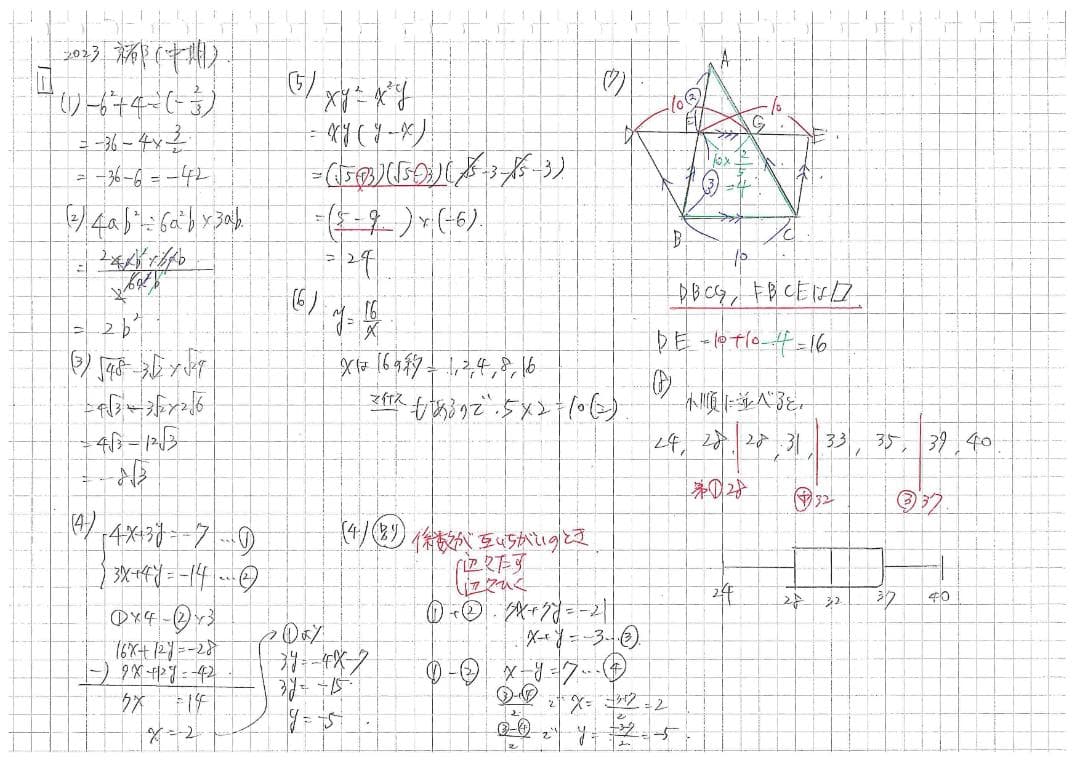 塾講師オリジナル数学解説 全問動画付 京都 公立高校入試 2022-24 過去問