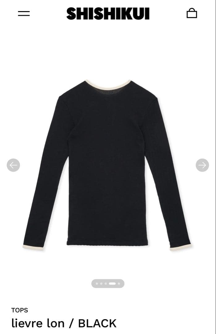 SHISHIKUI lievre lon ブラック Mサイズ