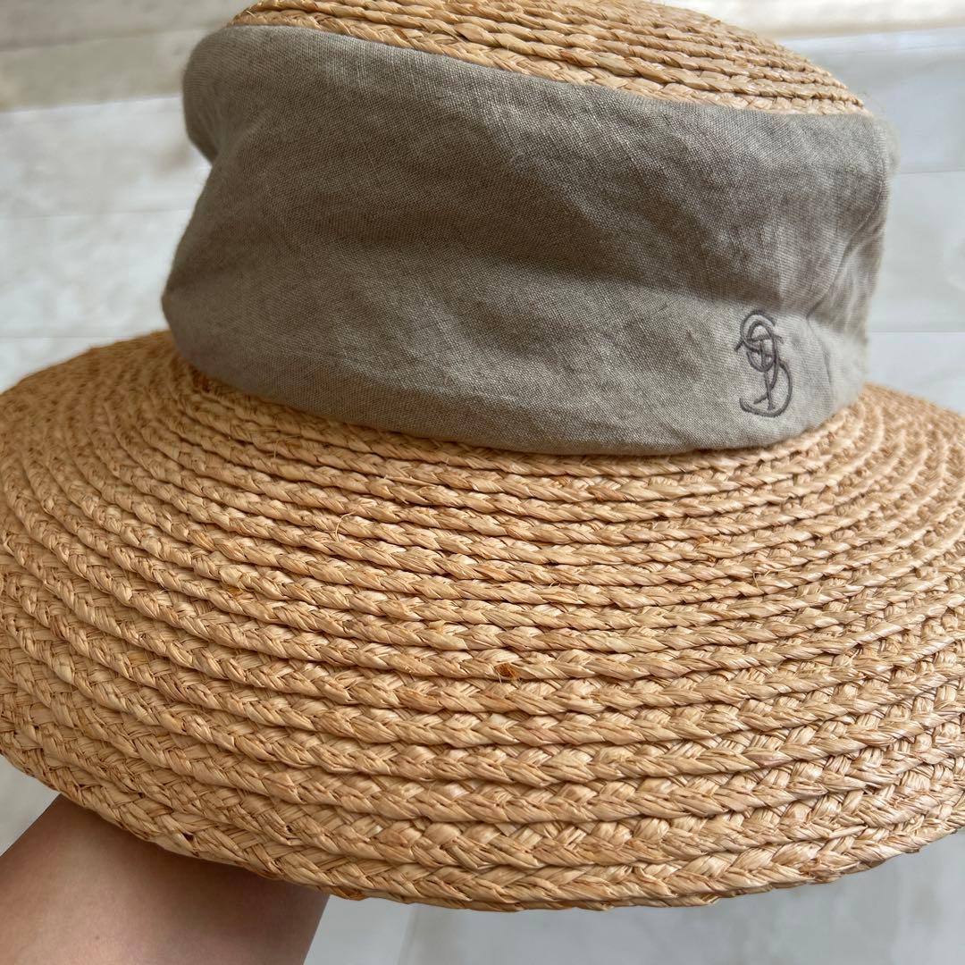 【極美品】the9shop サマーハット　2021年ベージュ　鈴木六夏さん