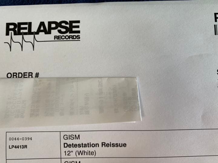 レア‼️ G.I.S.M. DETESTATION 12'' WHITE