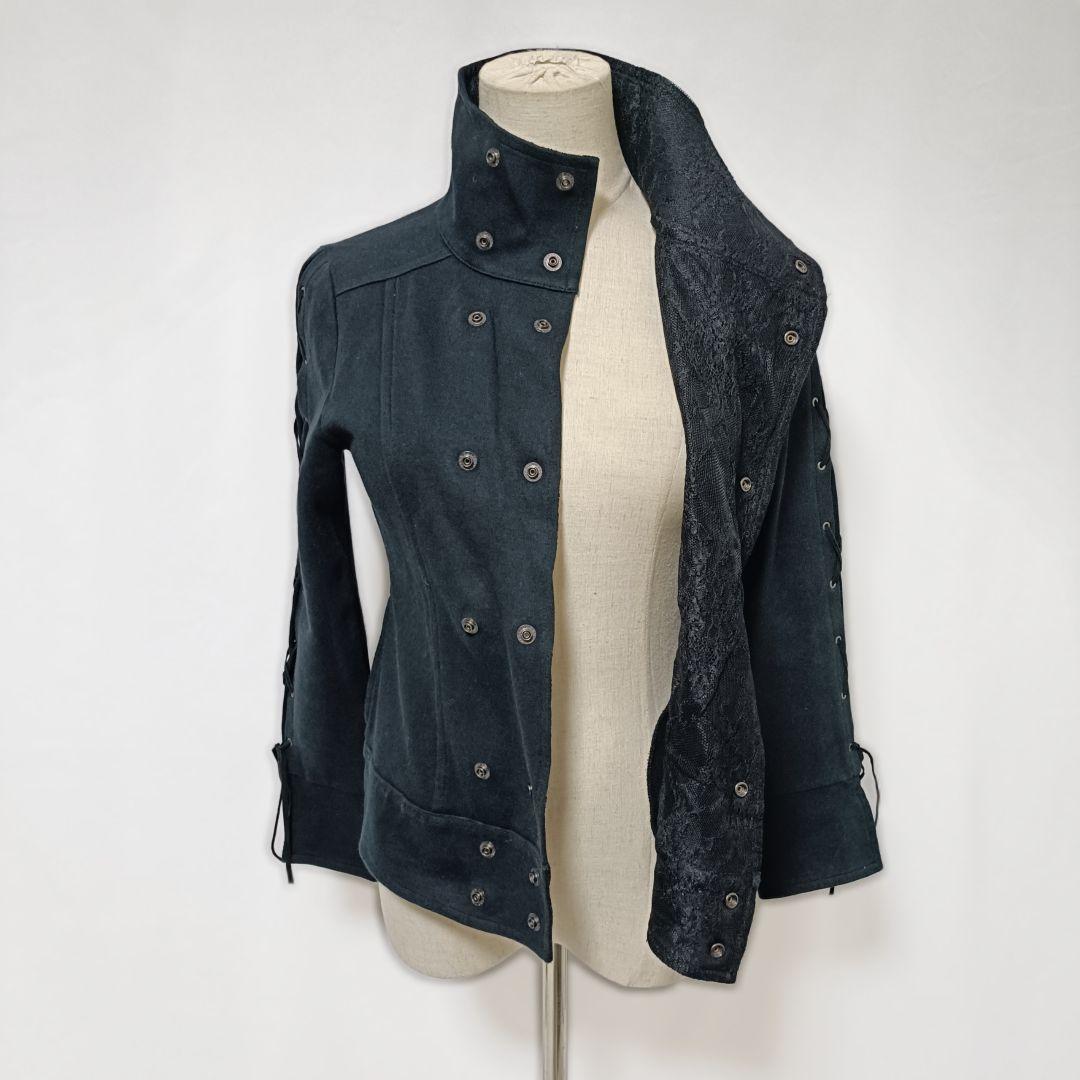 ​Lois CRAYON ナポレオンジャケット レースアップ 編み上げ 黒 M