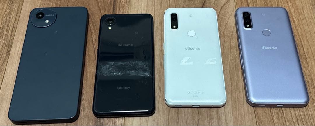 【ジャンク】中古スマホ4台セット(SH52E SC56B F51B×2)