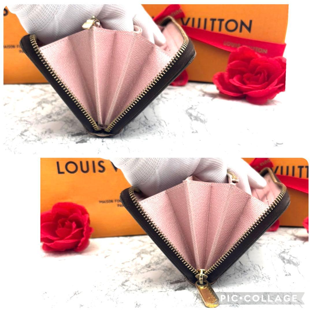 【新型モデル】 ルイヴィトン モノグラム ローズバレリーヌ ジッピーウォレット