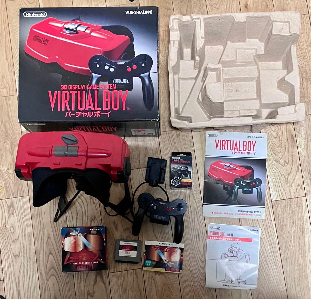 動作確認済み 状態【悪】 バーチャルボーイ本体ACアダプタタップ+レッドアラーム