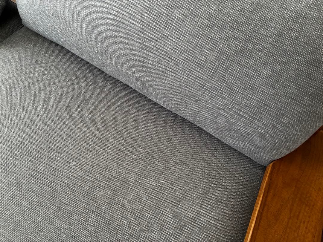 【定価15万円超】unico KIRP 3人掛けソファ　ウッドフレーム