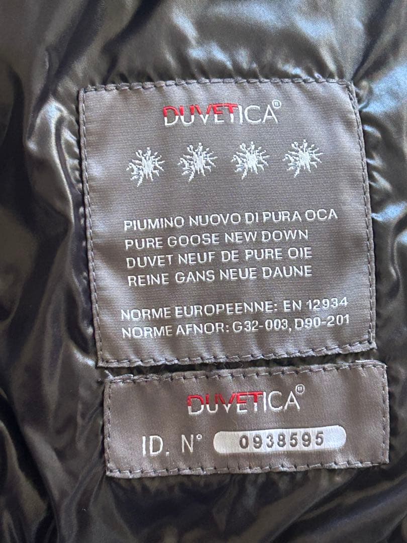 DUVETICA ブラック ダウンベスト 40