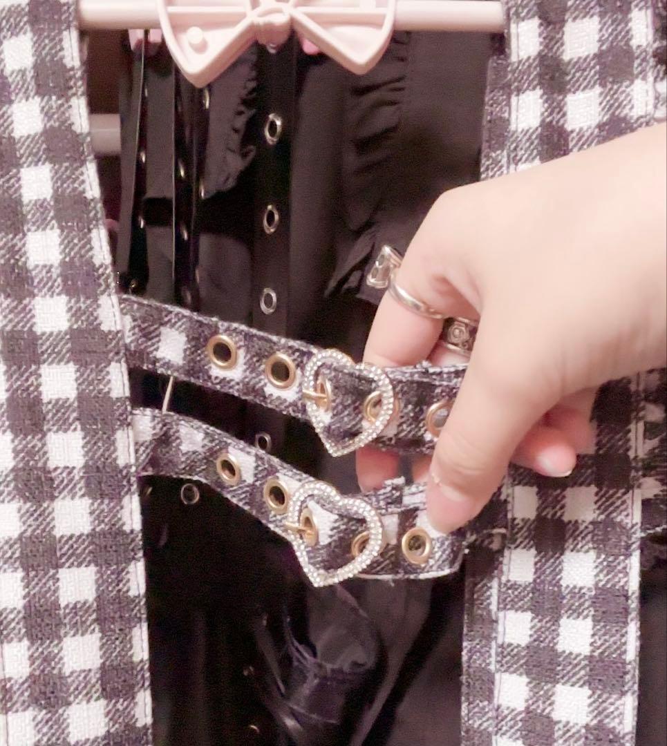 ‬ ‪︎❤︎‪︎リズリサ 黒チェックスカパン‬ ‪︎❤︎‪︎