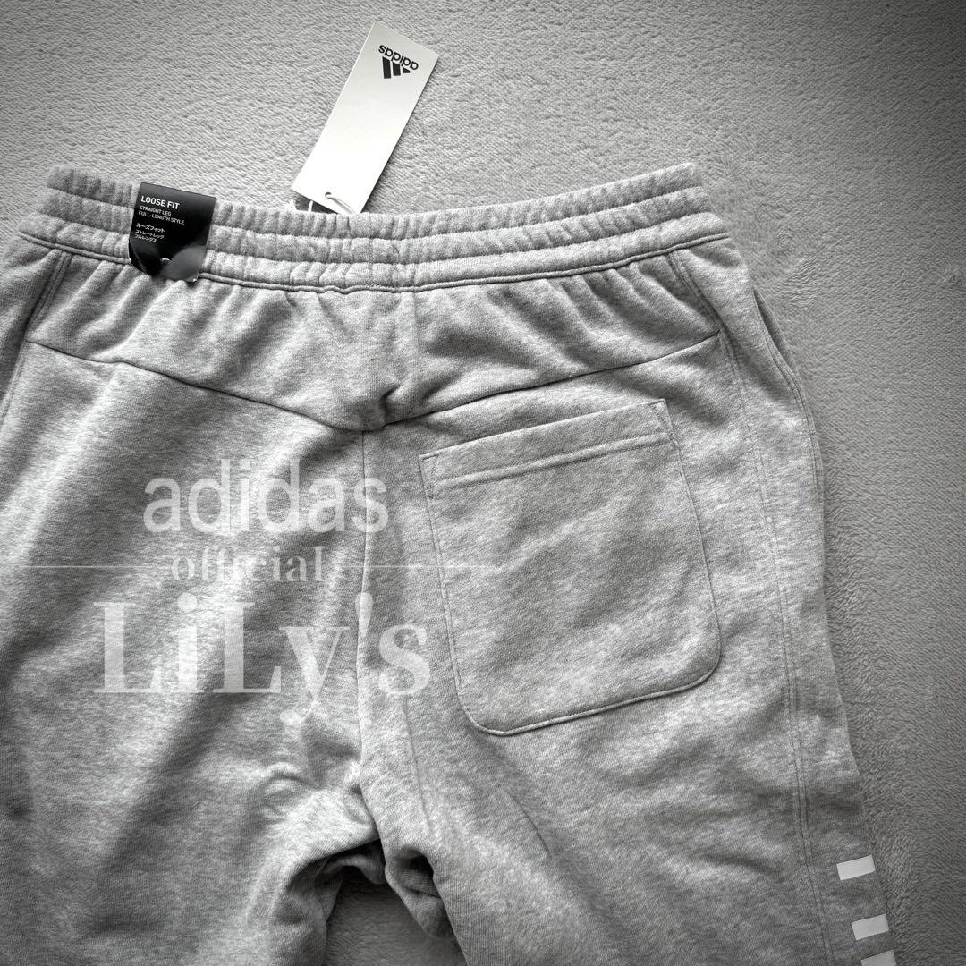 新品　adidas上下セット　グレー　Ｌ　THREE STRIPES アディダス