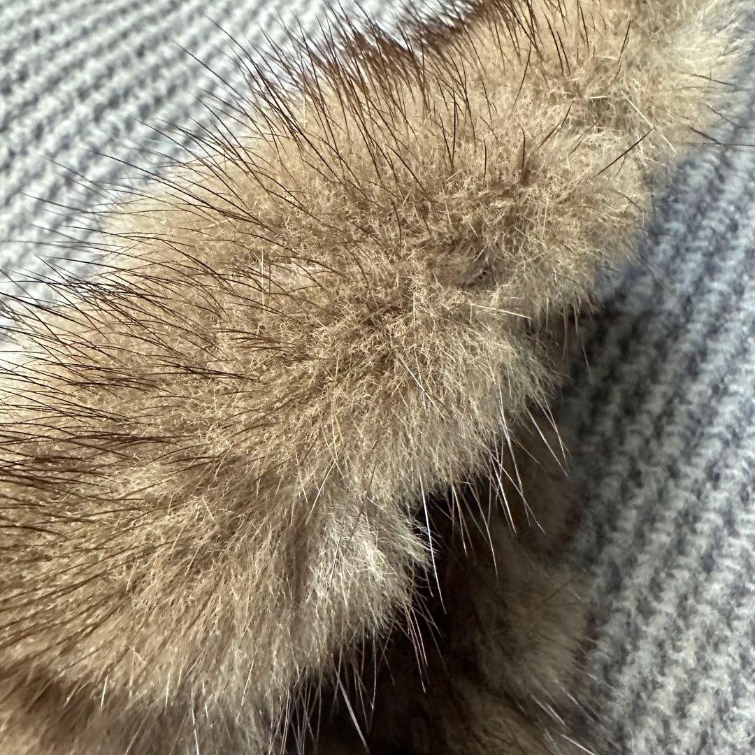 美品 レリアン カシミア ベージュ ファー付き ロングコートM程度