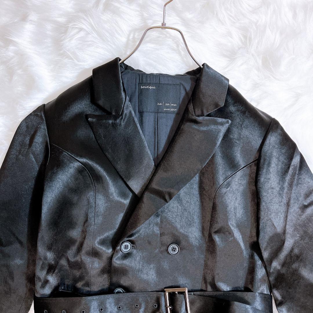 ハザマ 2020-21AW 駆け巡る黒衣コート アセテートVER