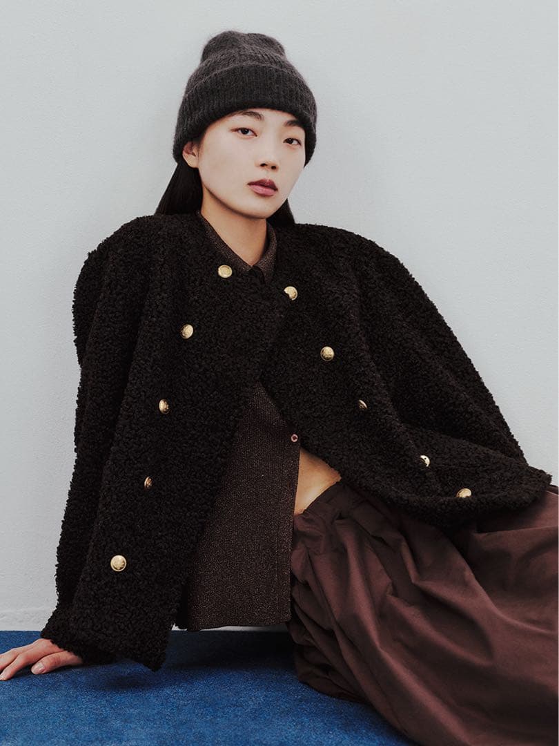 《新品タグ付き》ミラオーウェン 金釦カールファージャケット