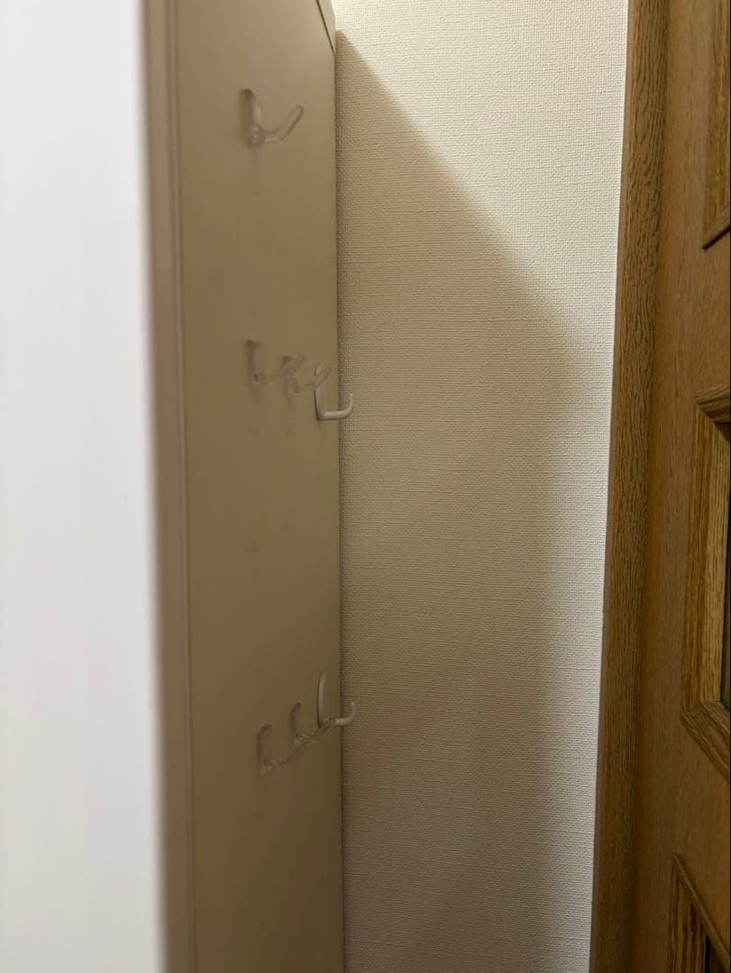 ホワイトシューズキャビネット ミラー付き