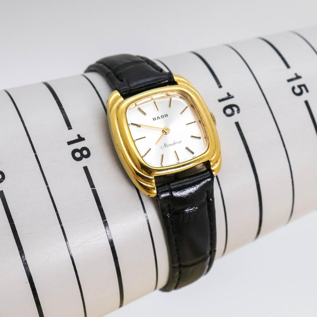 稼働 RADO モンシェリー 腕時計 機械式 手巻き 新品レザーベルト 1550