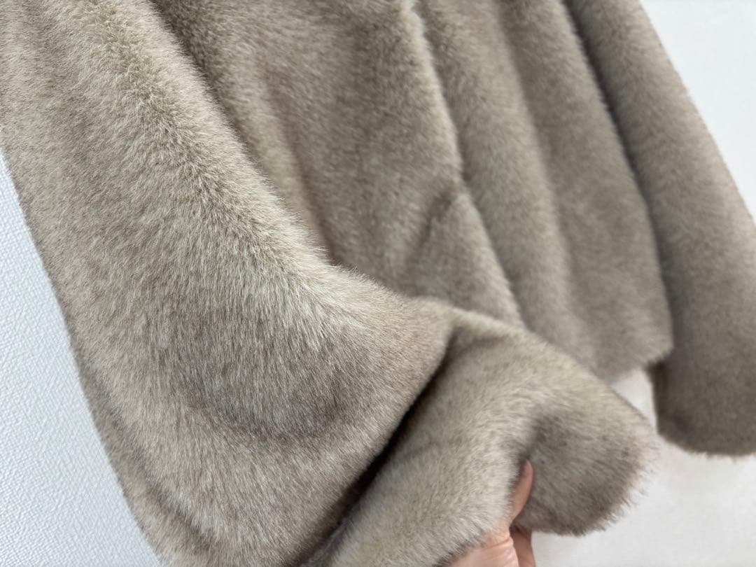 anuans ステンカラーショートファーコート