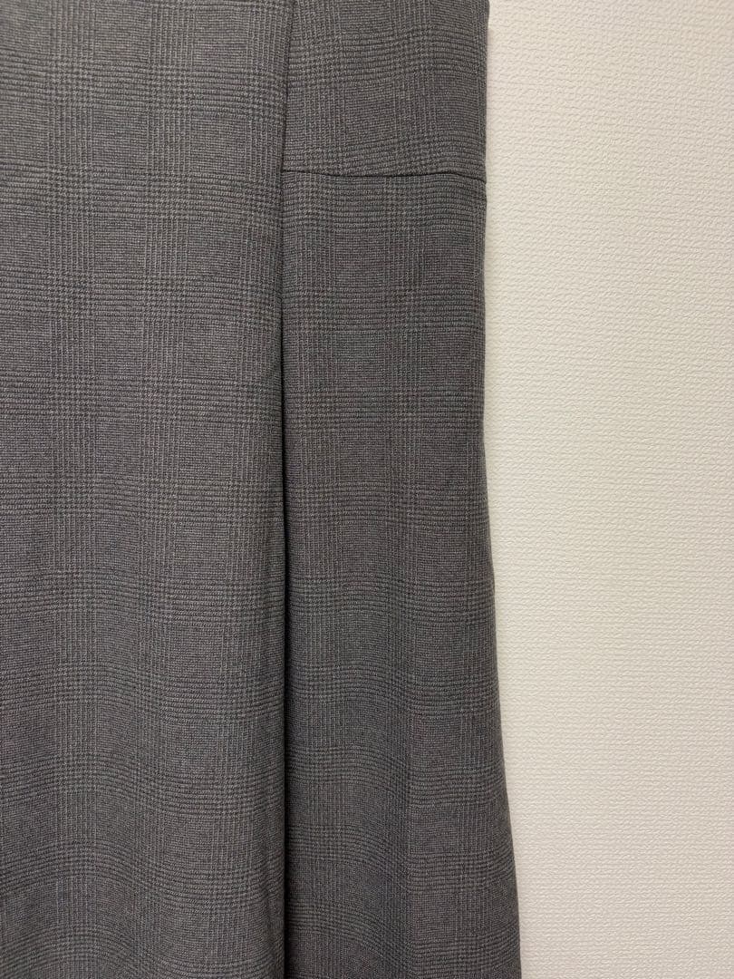 グリーンレーベル リラクシング ジャンパースカート ワンピース グレー チェック