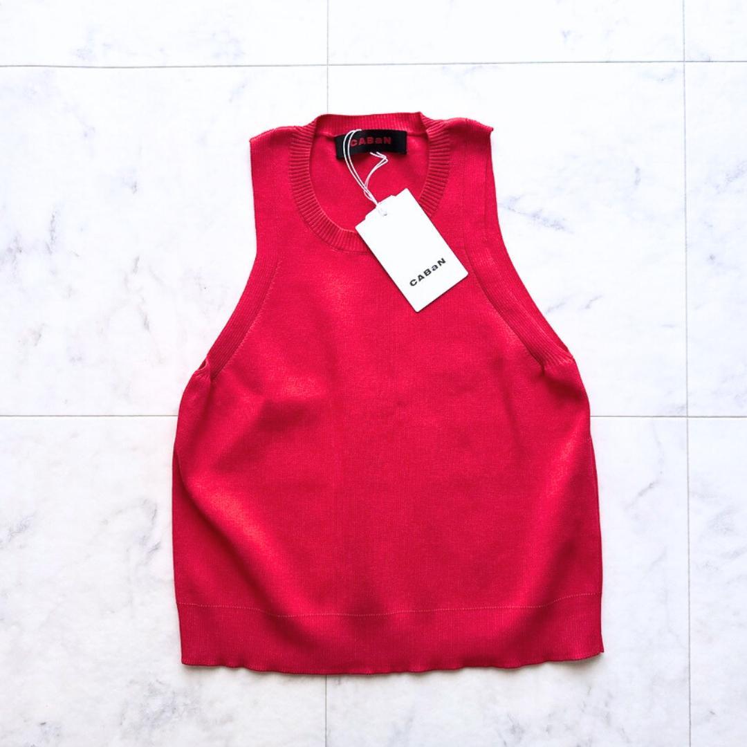 新品　CABaN　キャバン 　22SS 綿ポリ　アメリカンスリーブ　ノースリーブ