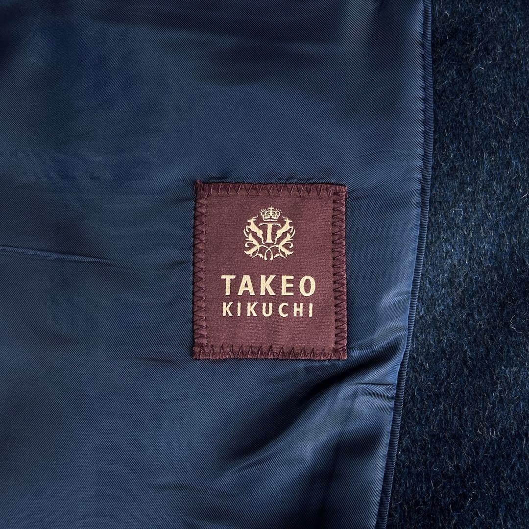 お*ー様 美品 タケオキクチ アンゴラ ビーバー シングル チェスターコートM