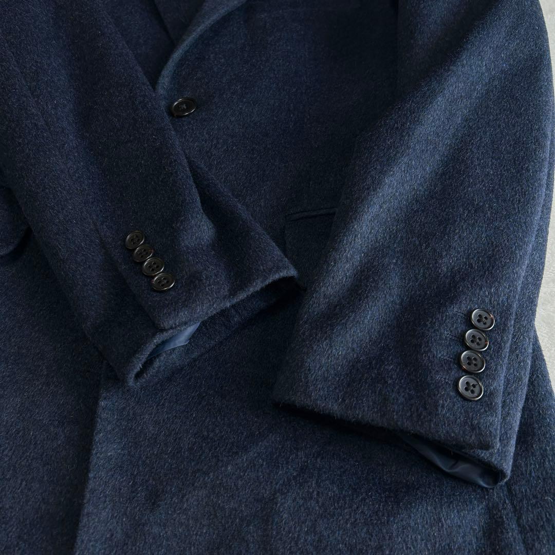 お*ー様 美品 タケオキクチ アンゴラ ビーバー シングル チェスターコートM