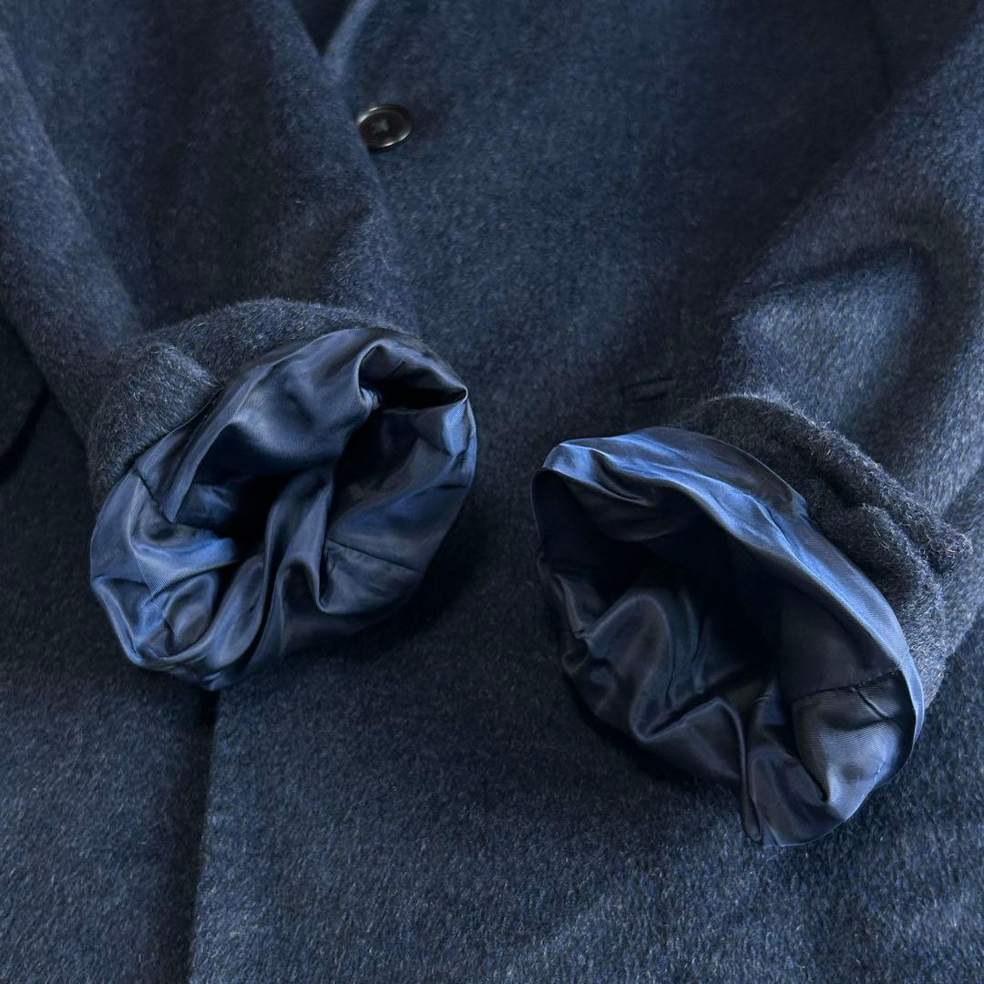 お*ー様 美品 タケオキクチ アンゴラ ビーバー シングル チェスターコートM