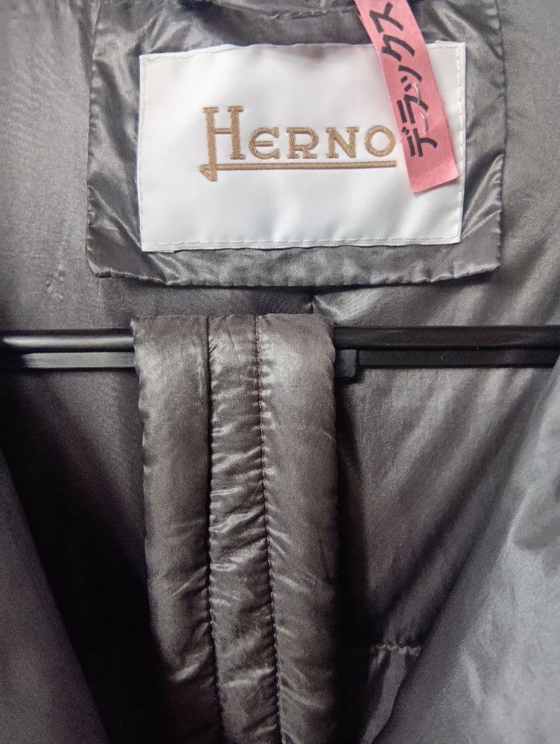 HERNO　ヘルノ　ダークグレー ダブルブレスト ロングコート　美品