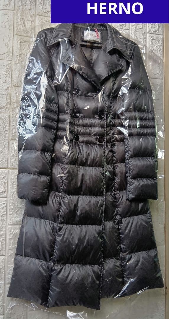 HERNO　ヘルノ　ダークグレー ダブルブレスト ロングコート　美品