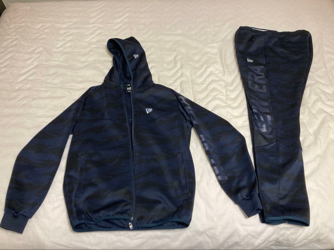 ニューエラ セットアップ ジャージ カモ ネイビー