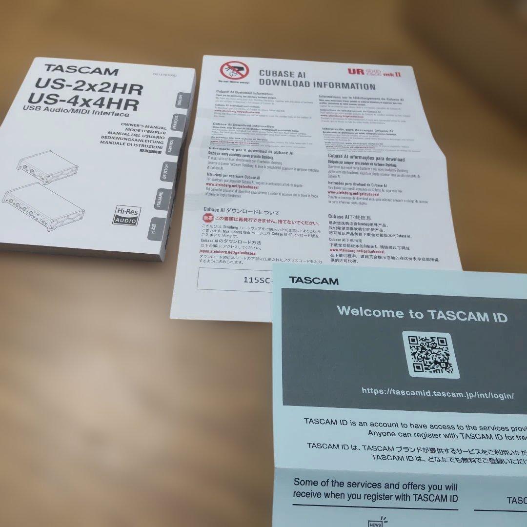 TASCAM US-2x2HR　オーディオインターフェイス DTM・DAW