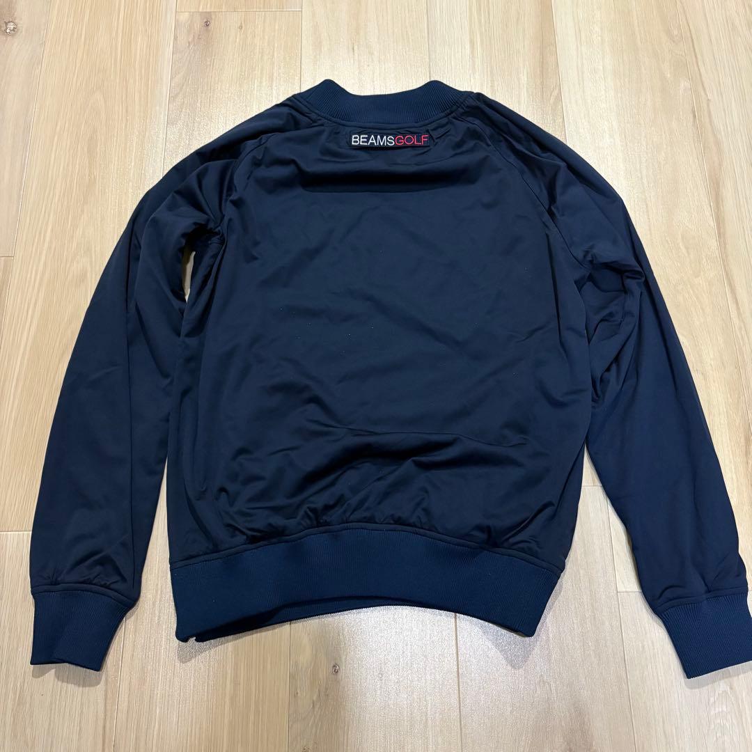 美品【ビームスゴルフ】タラッティ プラクティス プルオーバー ネイビー M 防風