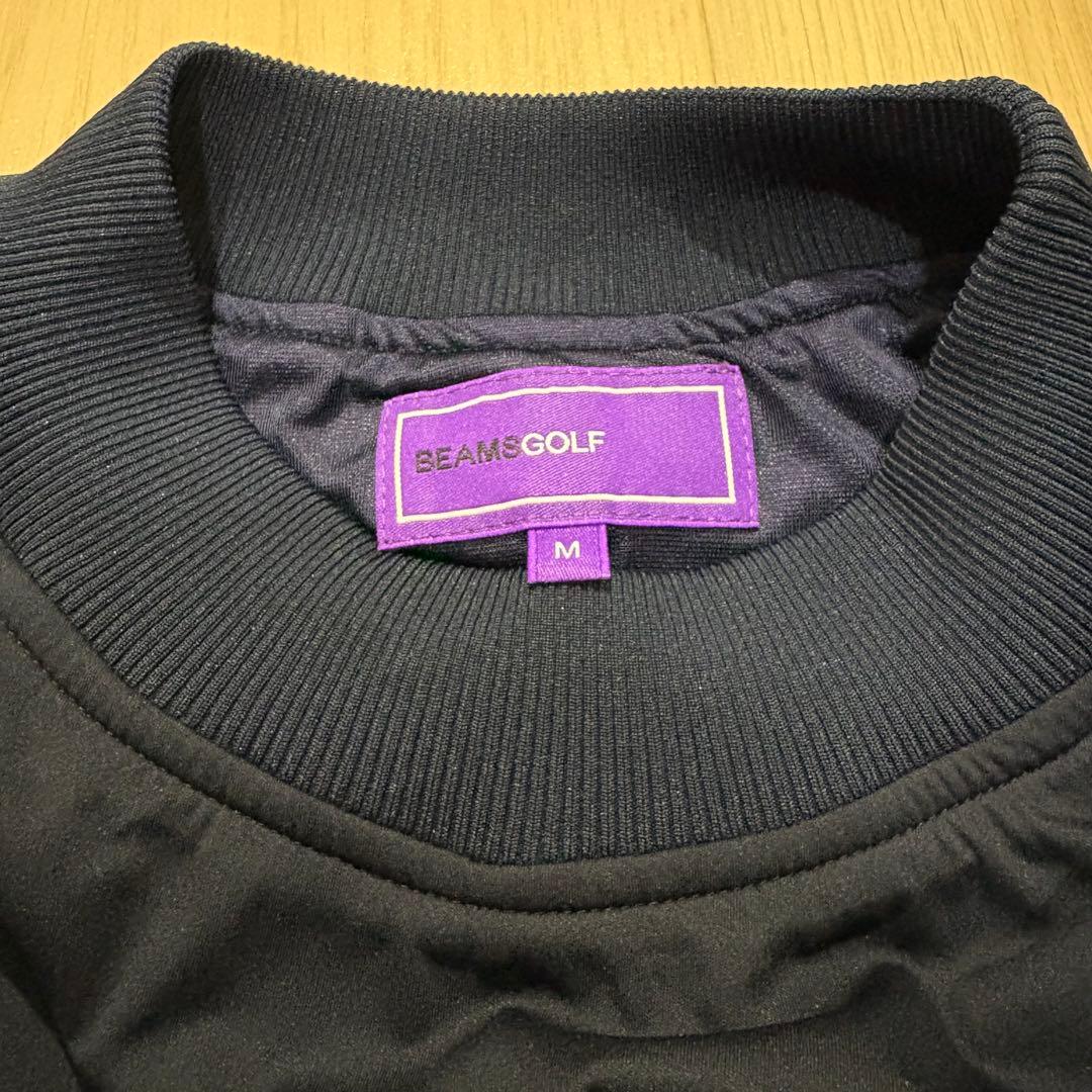 美品【ビームスゴルフ】タラッティ プラクティス プルオーバー ネイビー M 防風