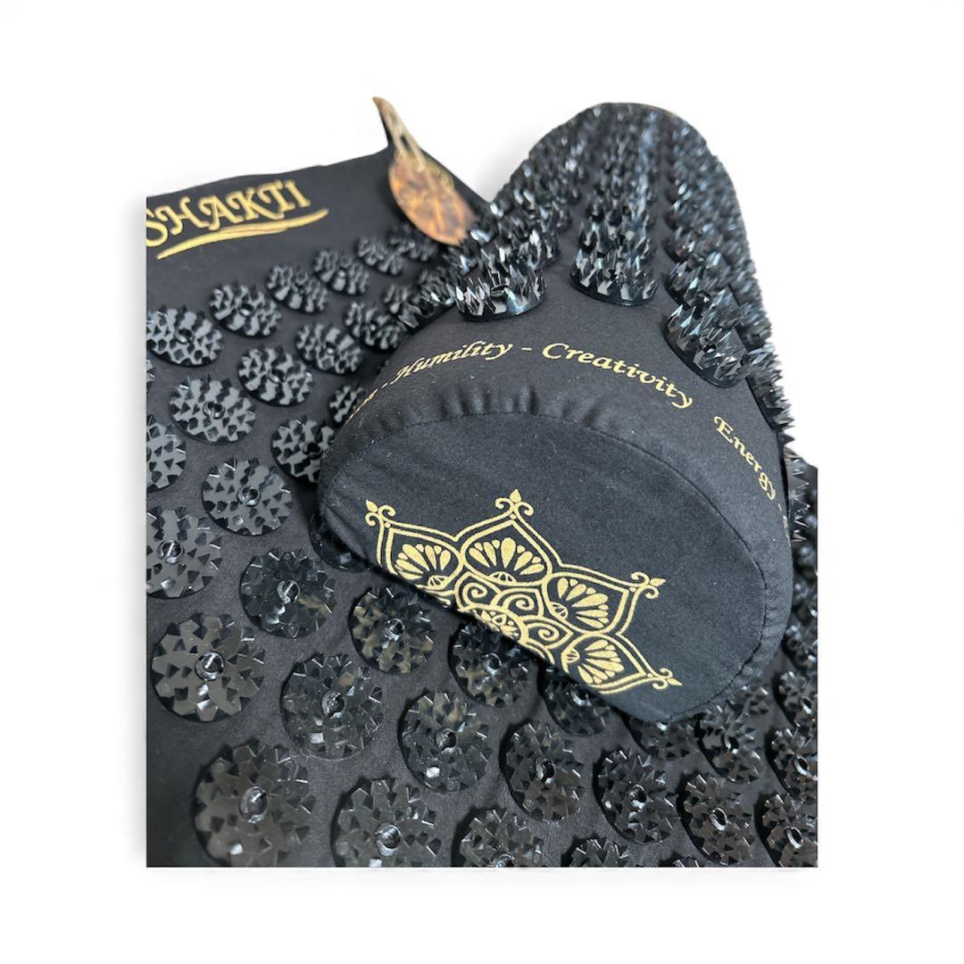 【正規品】シャクティマットピローセット レベル2 オリジナル　ブラック