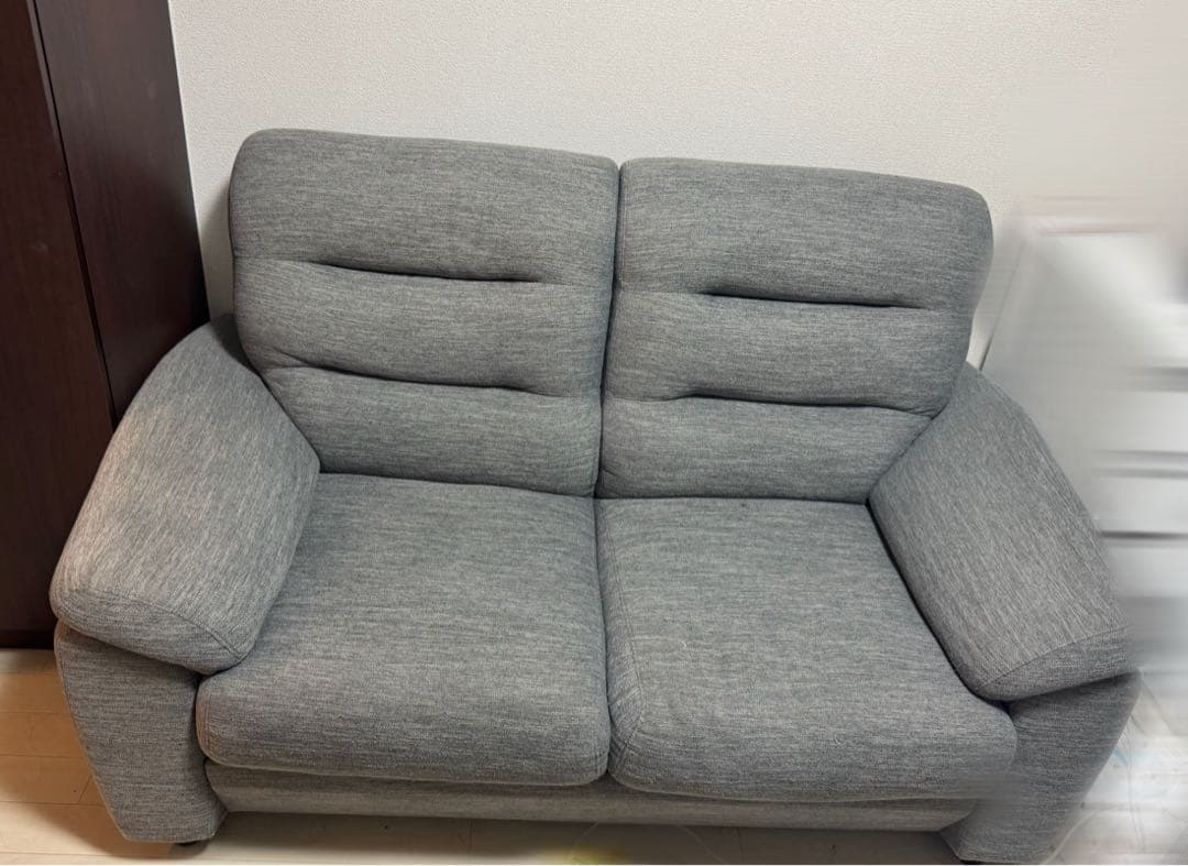 ニトリ 2人掛けソファ グレー ソファ　1/30まで