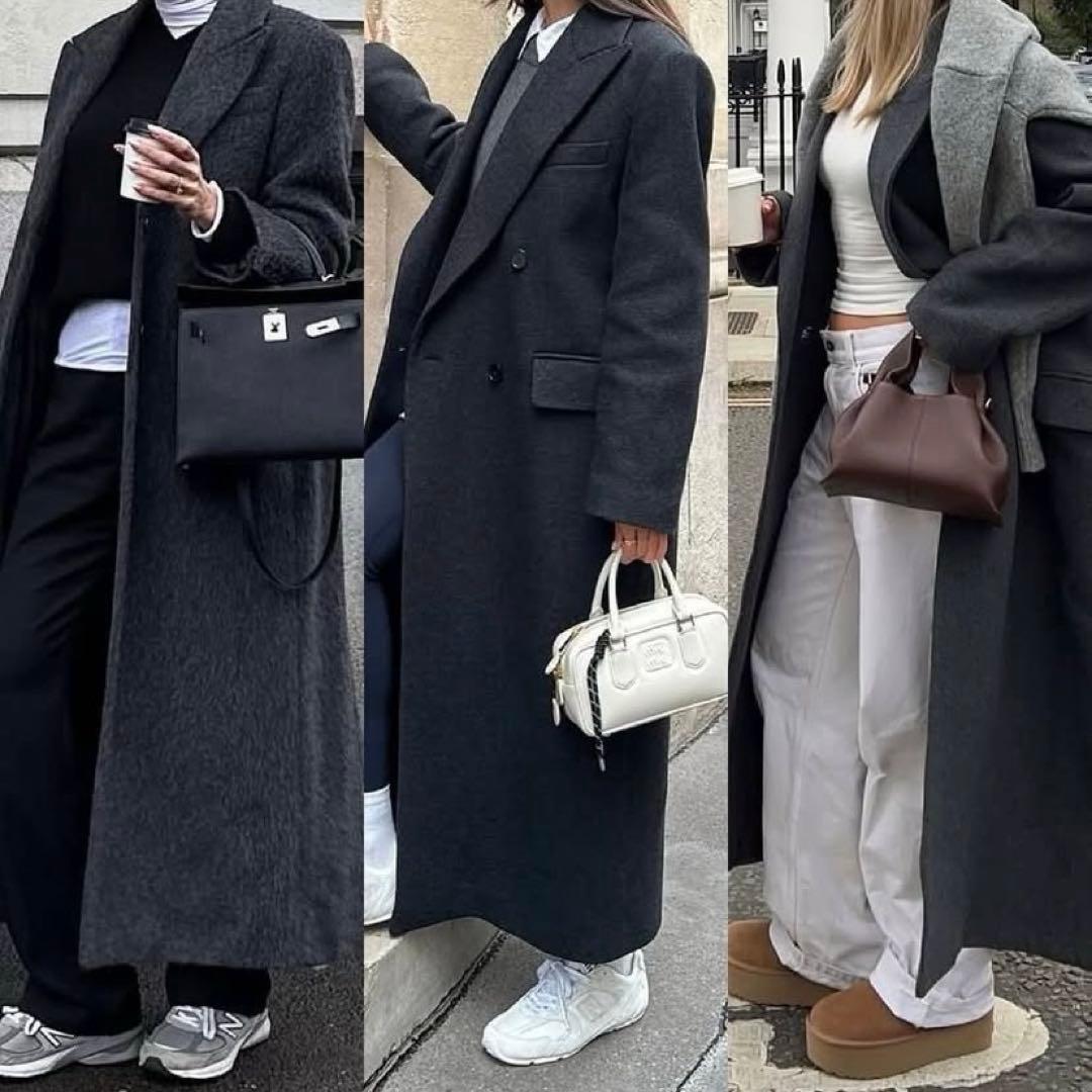 完売品　 ZARA ウール混紡エクストラロングコート　M 新品未使用