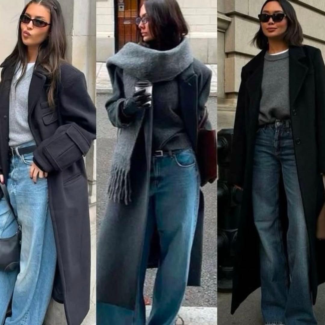 完売品　 ZARA ウール混紡エクストラロングコート　M 新品未使用