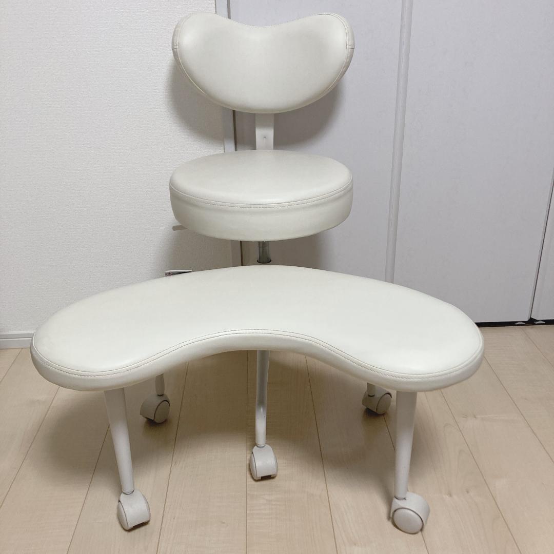 Pipersong オフィスチェア フットレスト付き 瞑想椅子 あぐら座椅子 白