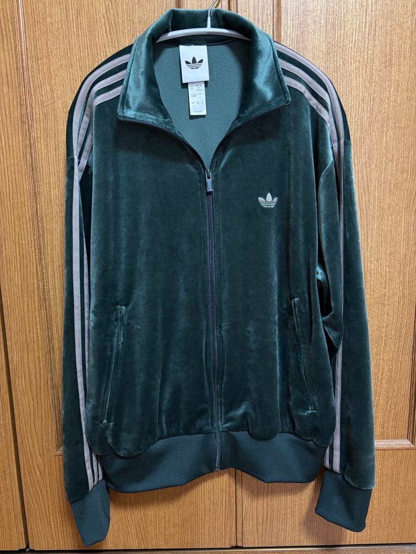 adidas FB TT ベロア トラックトップ L シャドーグリーン